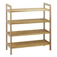 Oceanstar Oceanstar 4 Tier HPL Bamboo Shoe Rack