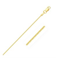 14k Gold Round Wheat Chain 1.0mm