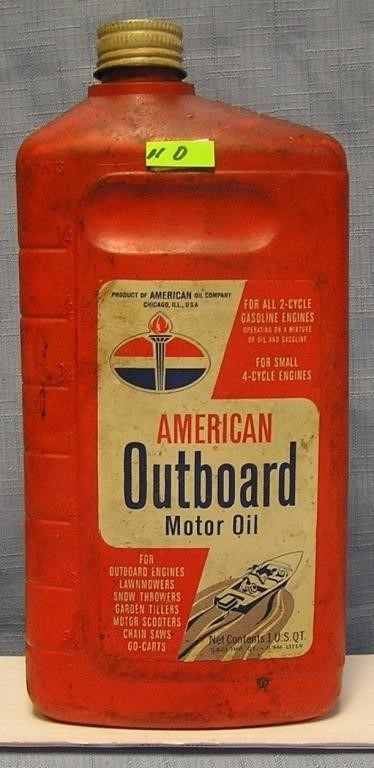 Vintage American Oil Co. outboard oil container