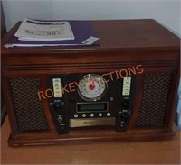 Vintage style record player radio