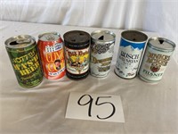 6 Beer Cans inc. 4077 MASH & Bill Clinton