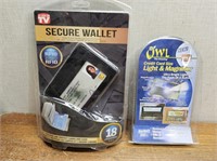 NEW SECURITY Wallet + Light Magnifier