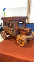 Large wooden toy truck approximately 24” long X