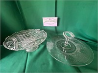 Cake Plate and Relish Tray