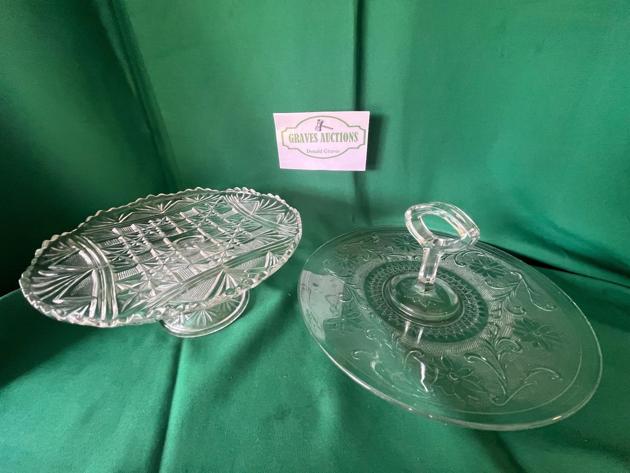 Cake Plate and Relish Tray