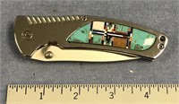 A Zuni pocket knife, approx. "8    (a 7)