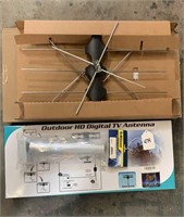 Two TV Antenna's and Pole Mounting Assembly