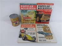 4 revues Popular Mechanics, années 1960