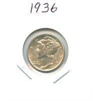 1936 Mercury Silver Dime