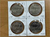 4- 1982 Cdn Constitution Dollars