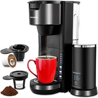 Single Serve Coffee Maker with Milk Frother