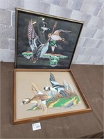 2 Vintage duck wall art pieces