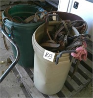 (3) Barrels of Leather Horse Straps
