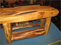 Hand Crafted Rustic Cedar Bench Stool