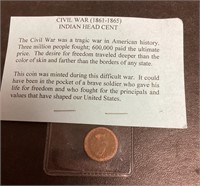 Civil War Indian head cent