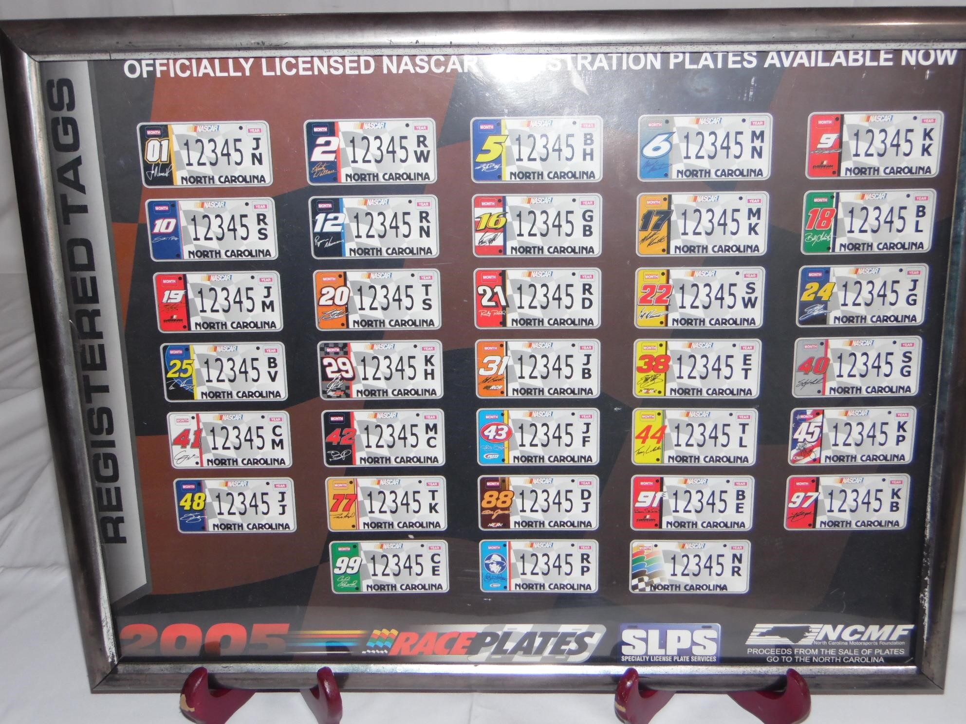 NASCAR Authorized License Plates Picture