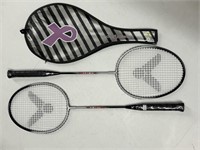 2 Victor Badminton Rackets, RRP $29.95 With Case