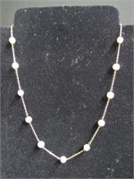 GORGEOUS 14KT GOLD & PEARL TIN CUP NECKLACE