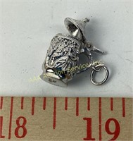 Sterling silver German stein charm with
