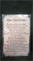 THE BEATITUDES, BIBLE VERSE 8" x 12" TIN SIGN