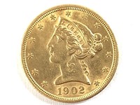 1902-S $5 Gold Half Eagle