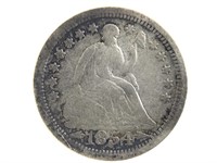 1854 Seated Half Dime with Arrows