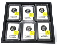 6- Silver plated State quarters