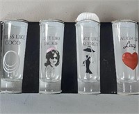 Set of 4 new shot glasses