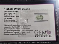 1.55cts White Zircon