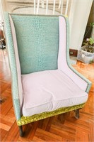 Whimsical Wander Luster wingback chair w/