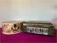 Oval Shap Wood Box & Metal German Box