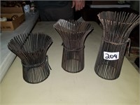 3 candle holders