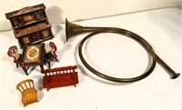 doll furniture, decorative horn