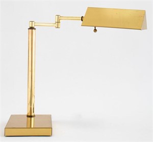 Gilt Brass Swing Arm Table Lamp