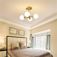 Lighting Modern Globe Ceiling Light Gold