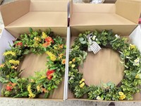 New (lot of 2) artificial wreaths