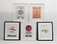 SET OF 5 SMALL OLYMPIC POSTERS