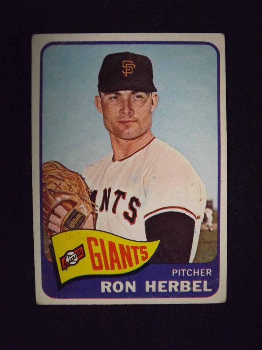 1965 TOPPS #84 RON HERBEL GIANTS VINTAGE