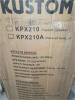 1 Kustom KPX210A powered speaker, appears to be