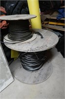Two Partial Spools of Power Cable and IT Cable