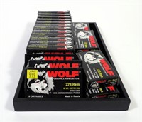 20- Boxes of Wolf .223 REM 62-grain copper