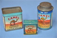 Vintage Camel cardboard and metal advertising