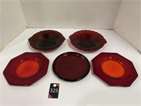 Ruby Red Misc Plates