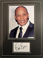 Dr Dre Custom Matted Autograph Display