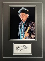 Keith Richards Custom Matted Autograph Display