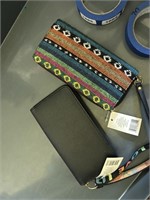 2 wallets 1 black 1 black pattern(colored/black)