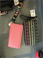 2 wallets 1 pink 1 black pattern (colored/black)