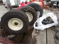 13.5 x 6 Tires & Rims - 2; Plastic Wheels