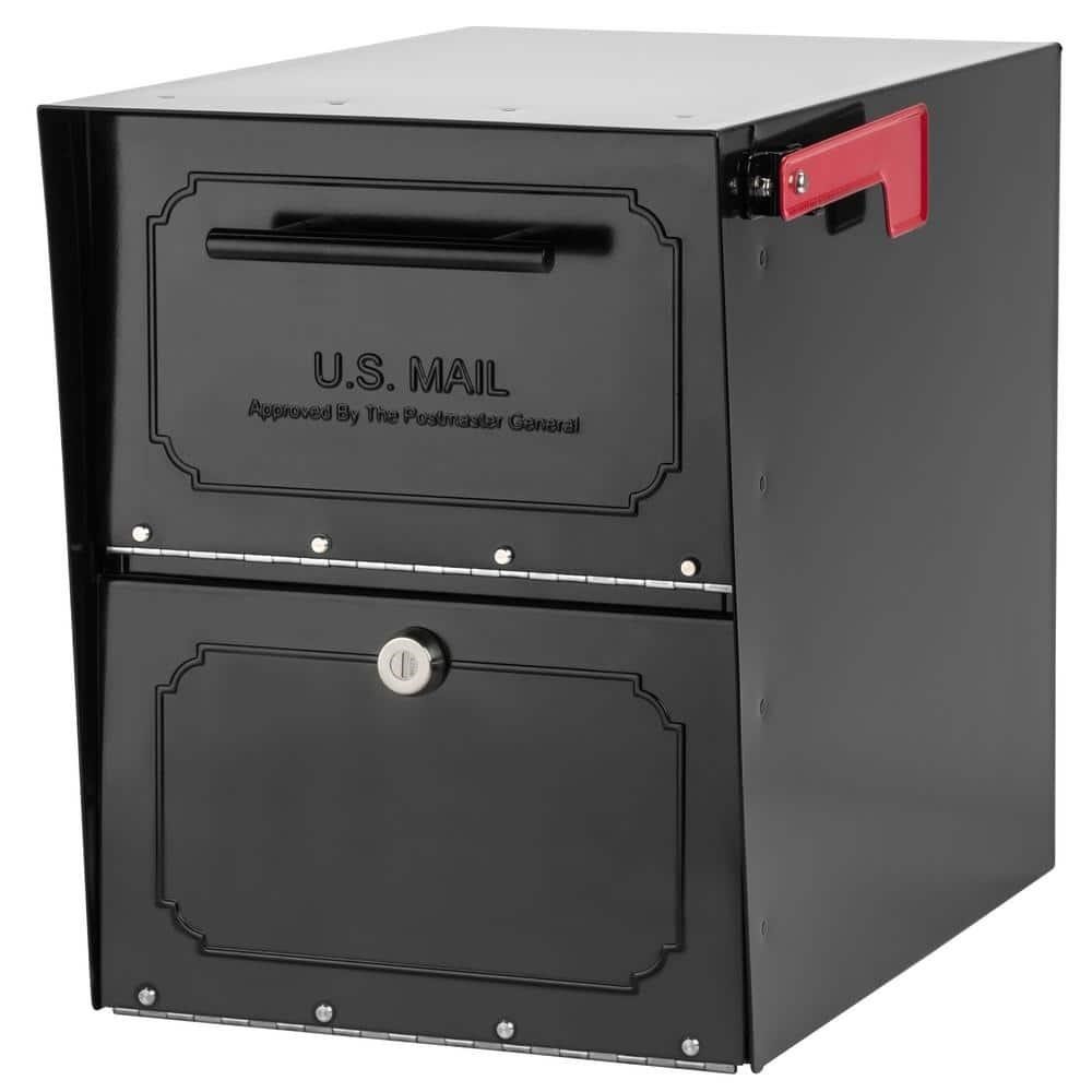 $112  Oasis Black XL Steel Locking Parcel Mailbox