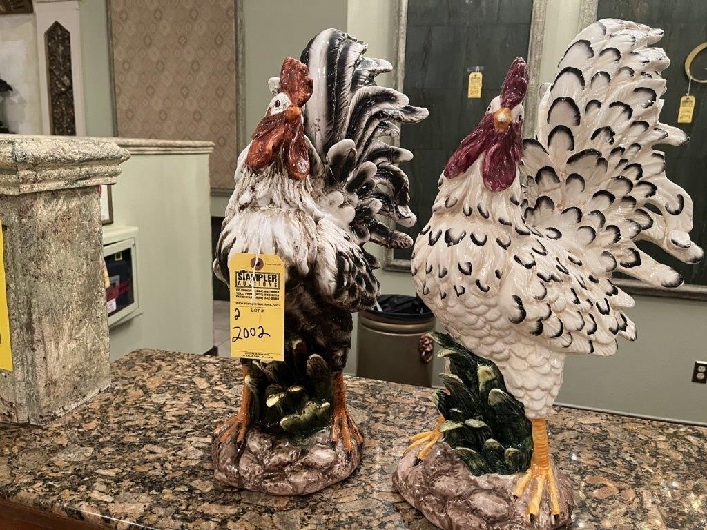 CERAMIC ROOSTERS